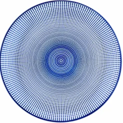 Online Bjorn 6 Assiettes plates Pattern Dark blue bleu foncé - D.26 cm