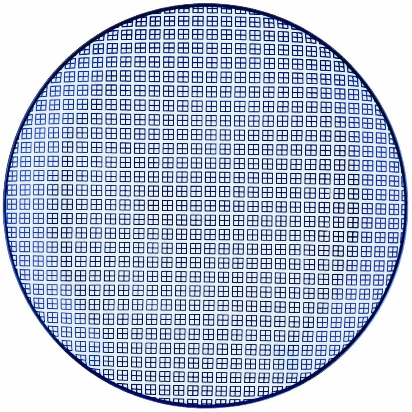 Online Bjorn 6 Assiettes plates Pattern Dark blue bleu foncé - D.26 cm