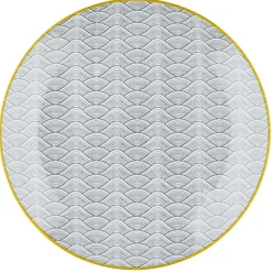 Outlet Bjorn 6 Assiettes plates Pattern Eclipse gris anthracite - D.26 cm