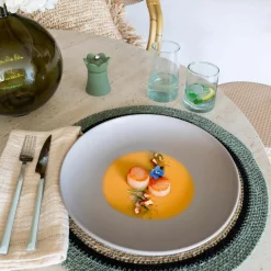 Clearance Novastyl 6 Assiettes PlatesArita 27Cm En Grès Gris