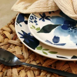 Outlet Novastyl 6 Assiettes PlatesBleuet 26Cm En Grès