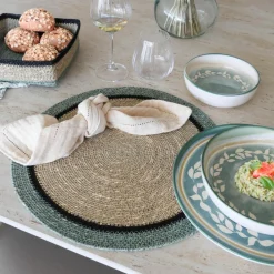 Novastyl 6 Assiettes PlatesCapria 28Cm En FaienceVert