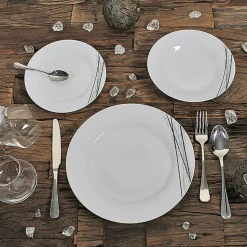 Novastyl 6 Assiettes PlatesCarbone 27Cm EnPorcelaine Blanc