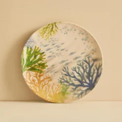 Hot Novastyl 6 Assiettes PlatesCorfou 26Cm En Grès Bleu