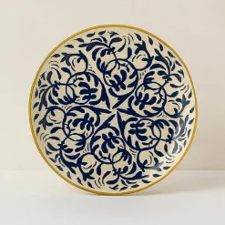 Novastyl 6 Assiettes PlatesHéraclée 27Cm En GrèsDécor Bleu