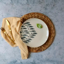 Novastyl 6 Assiettes PlatesPescare 26.5Cm EnPorcelaine Blanche