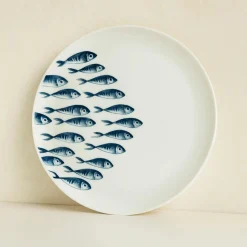 Novastyl 6 Assiettes PlatesPescare 26.5Cm EnPorcelaine Blanche