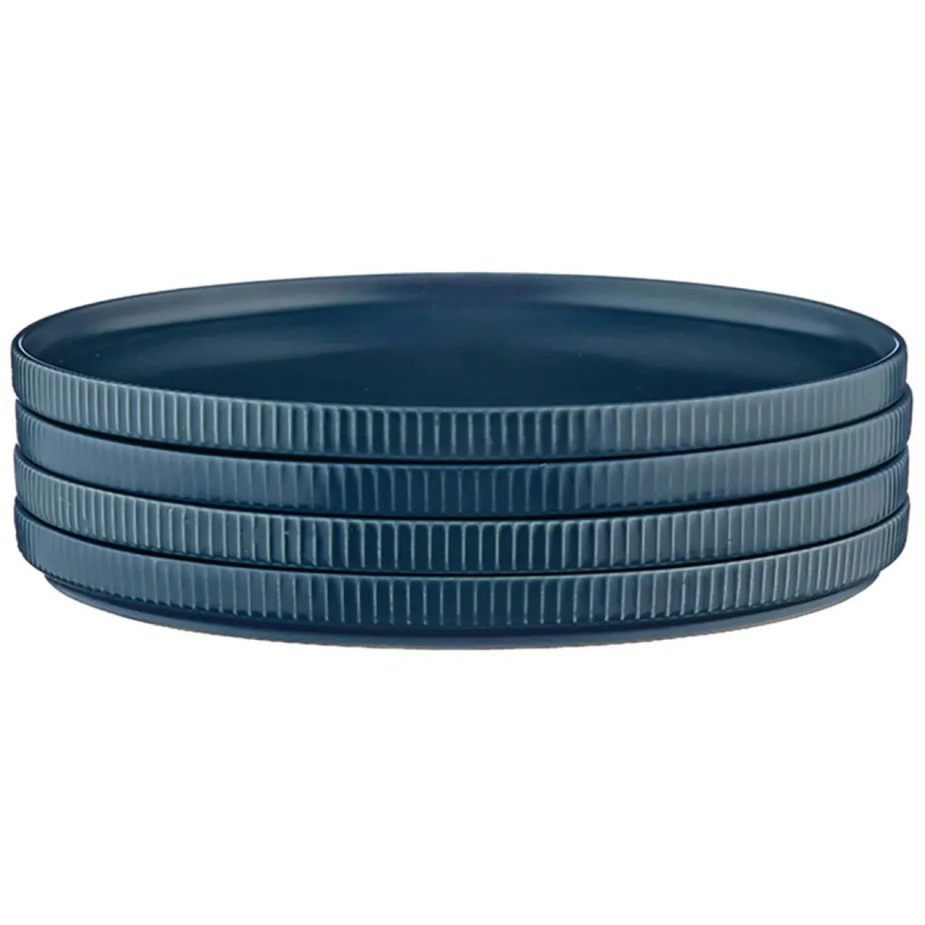 Bjorn 4 Assiettes Scandi bleu marine - D.21 cm