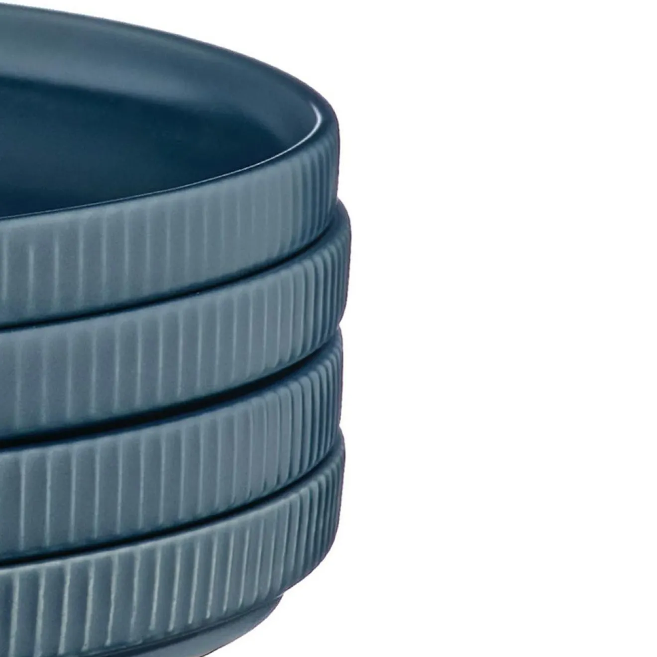 Bjorn 4 Assiettes Scandi bleu marine - D.21 cm