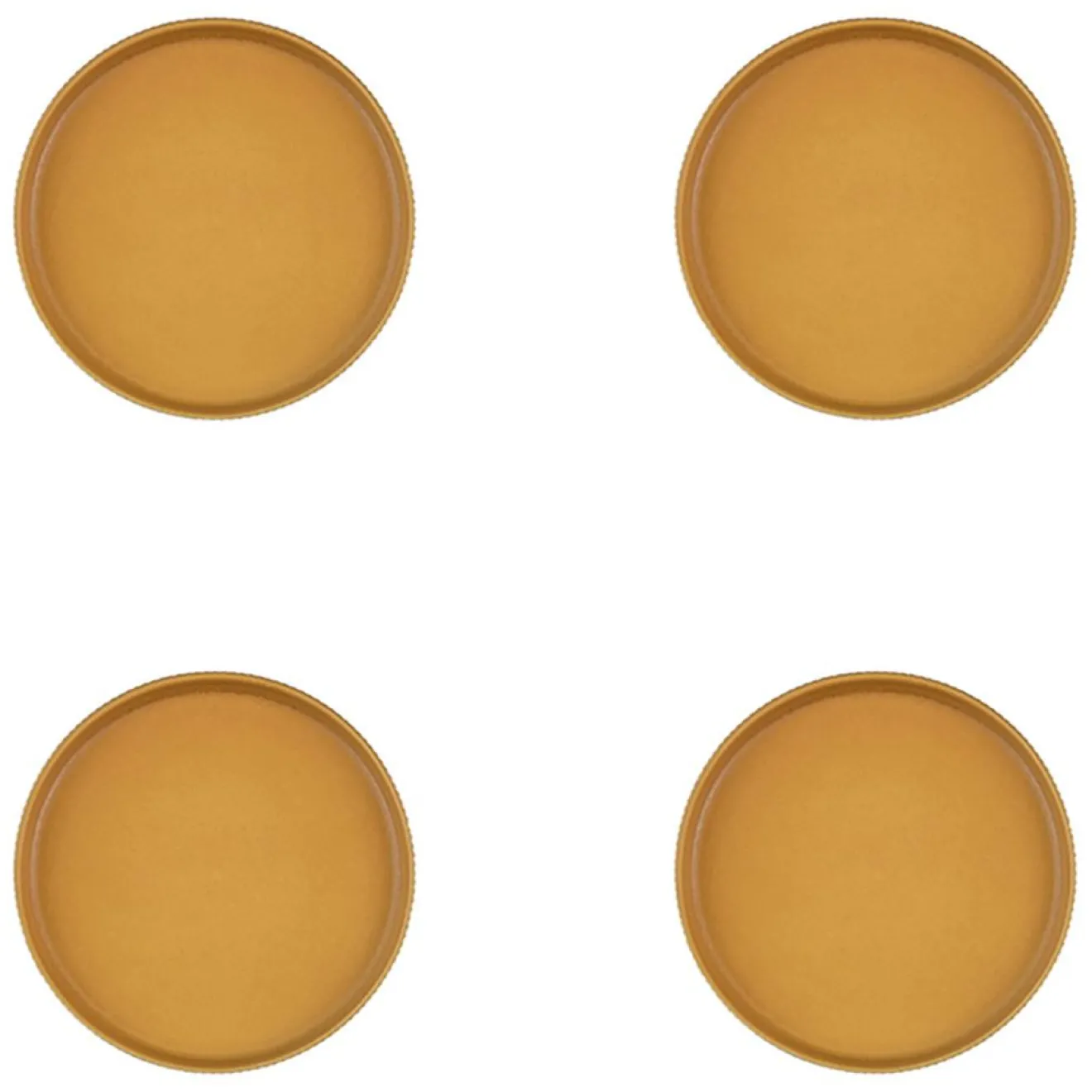 Bjorn 4 Assiettes Scandi jaune ocre - D.16 cm