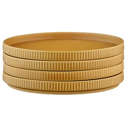 Bjorn 4 Assiettes Scandi jaune ocre - D.16 cm