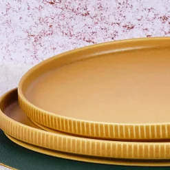Bjorn 4 Assiettes Scandi jaune ocre - D.21 cm