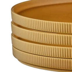 Bjorn 4 Assiettes Scandi jaune ocre - D.27 cm