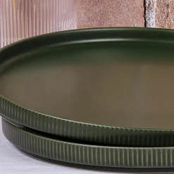 Bjorn 4 Assiettes Scandi vert olive - D.27 cm
