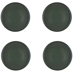 Clearance Bjorn 4 Assiettes Scandi vert olive - D.21 cm