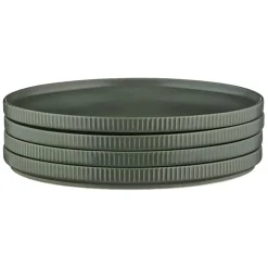 Clearance Bjorn 4 Assiettes Scandi vert olive - D.21 cm
