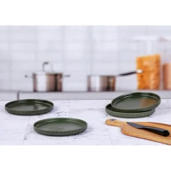 Hot Bjorn 4 Assiettes Scandi vert olive - D.16 cm