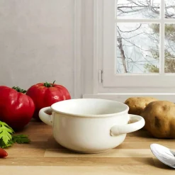 Home Deco Factory 6 Bols à soupe au grès du temps beige - 13.7x7x13.7 cm