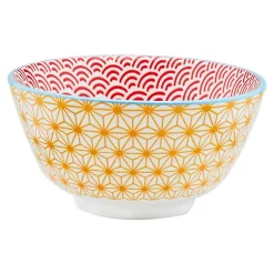 Bjorn 6 Bols apéritif Pattern Color bleu clair/rouge/jaune - D.12 cm