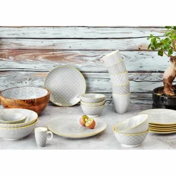 Bjorn 6 Bols apéritif Pattern Eclipse gris anthracite - D.12 cm