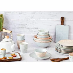 Bjorn 6 Bols apéritif Pattern Pastel rose pastel/bleu pastel/vert pastel - D.12 cm