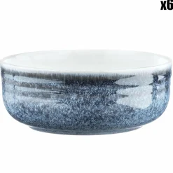 Bjorn 6 Bols Cosmos bleu/blanc nacré - D.15.5 cm