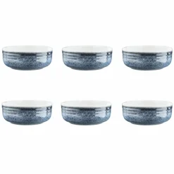 Bjorn 6 Bols Cosmos bleu/blanc nacré - D.15.5 cm