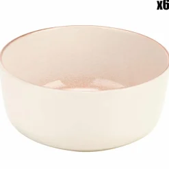 Cosy & Trendy 6 Bols en Grès Baltic Peach pêche - D.14.5 cm