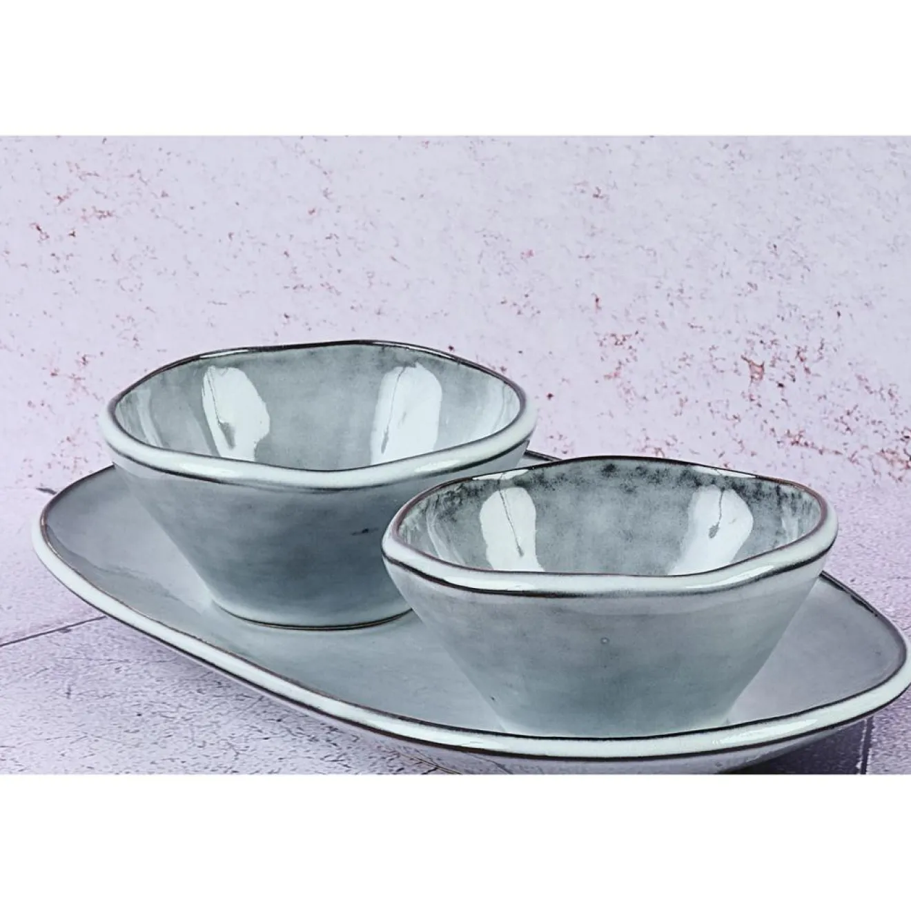 Bjorn 6 Bols en Grès Cloud gris clair - 20 cl