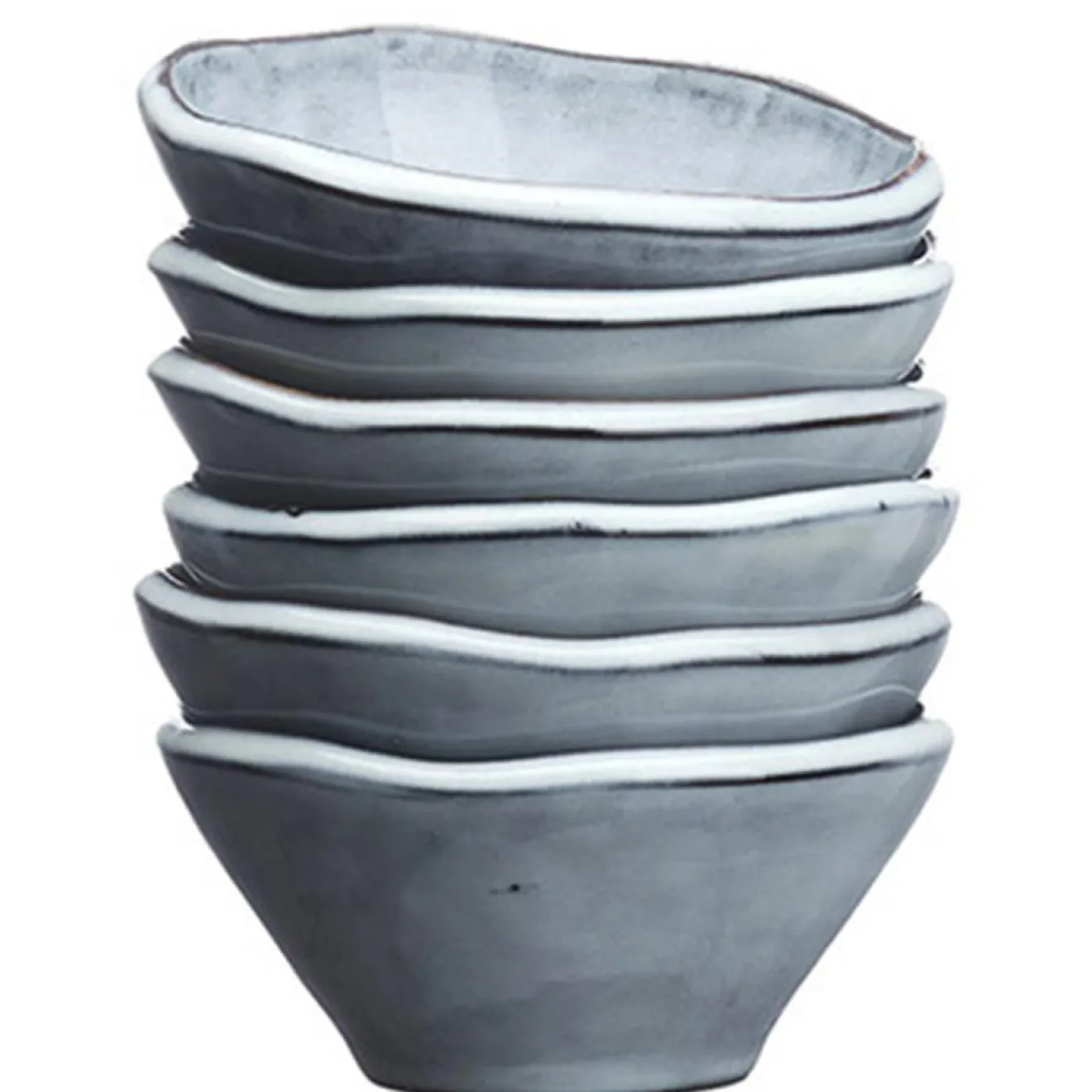 Bjorn 6 Bols en Grès Cloud gris clair - 20 cl