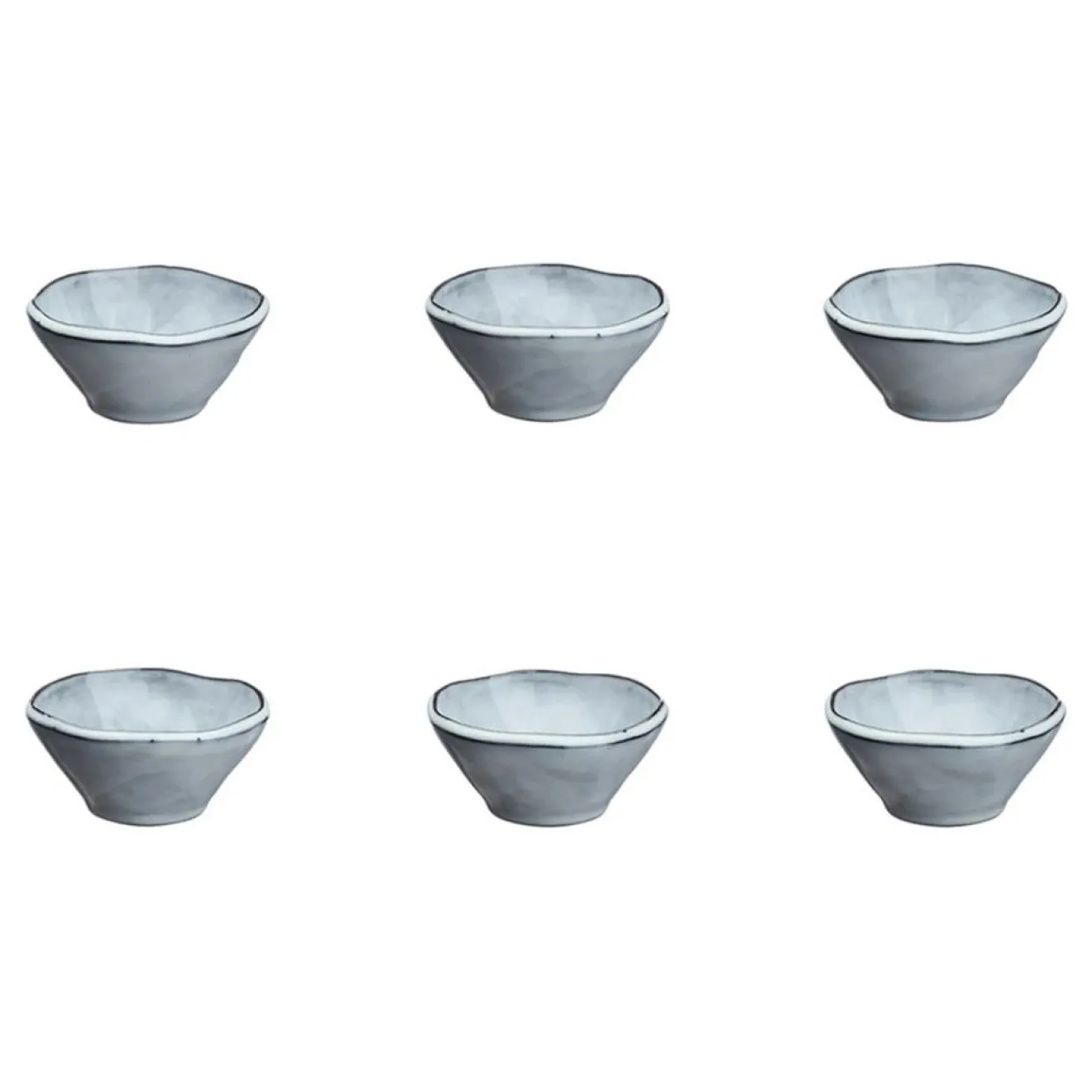 Bjorn 6 Bols en Grès Cloud gris clair - 20 cl