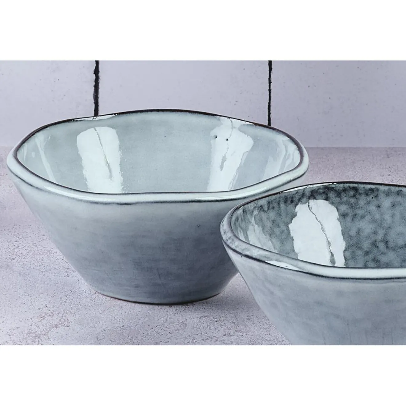 Bjorn 6 Bols en Grès Cloud gris clair - 50 cl