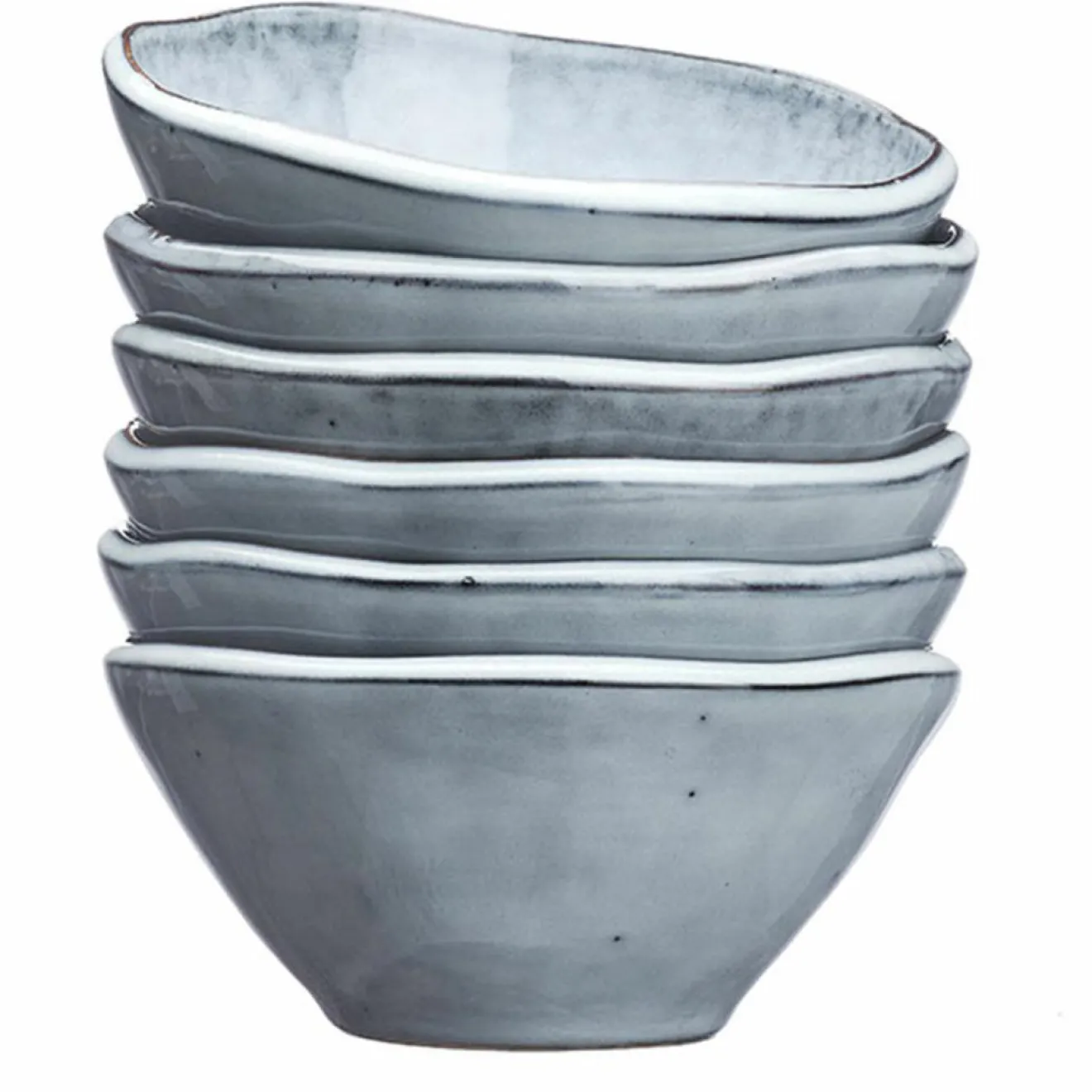 Bjorn 6 Bols en Grès Cloud gris clair - 50 cl