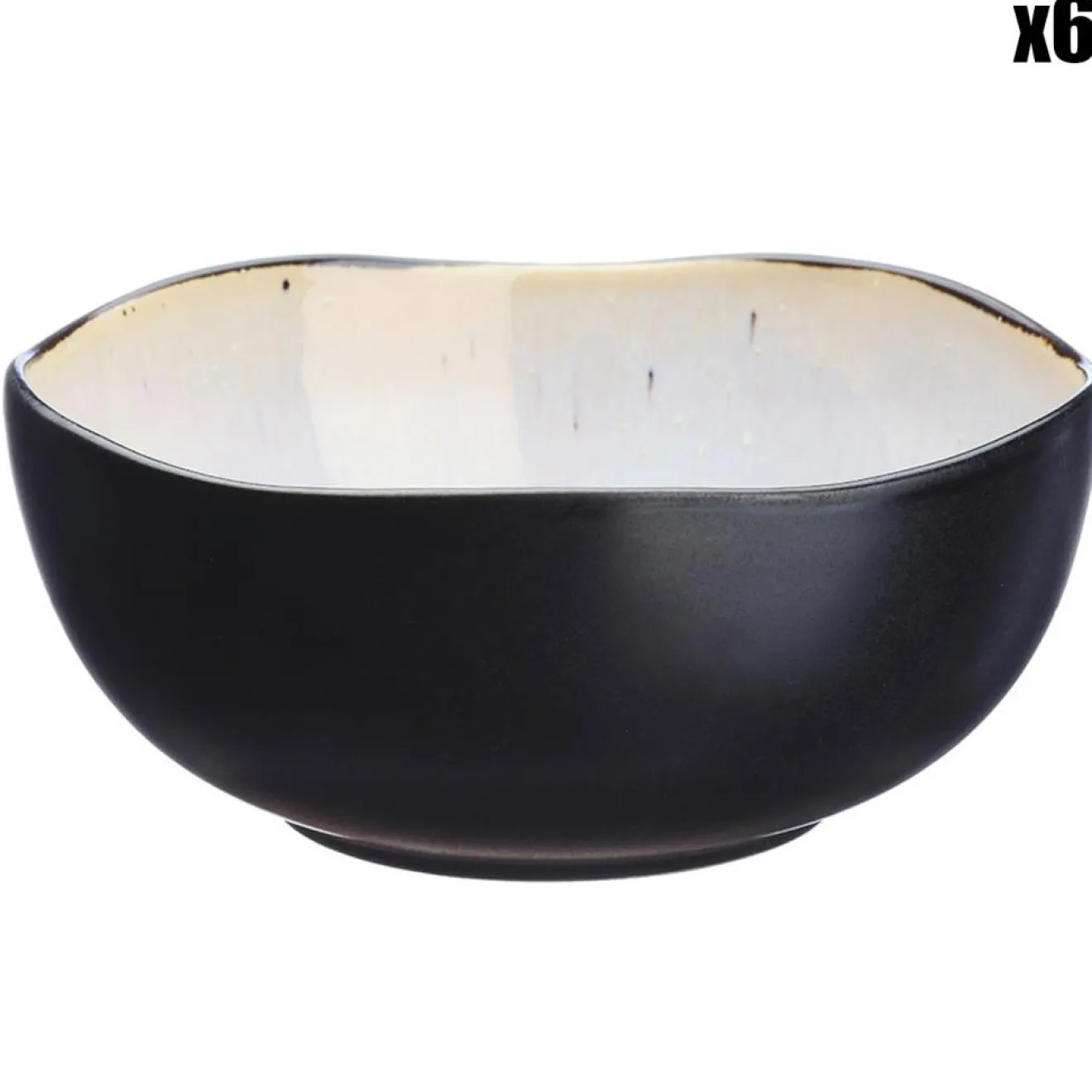 Clearance Bjorn 6 Bols en Grès Iris blanc/ivoire - 80 cl