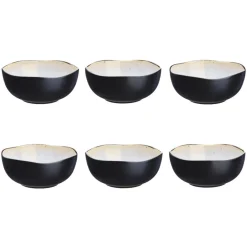 Clearance Bjorn 6 Bols en Grès Iris blanc/ivoire - 80 cl