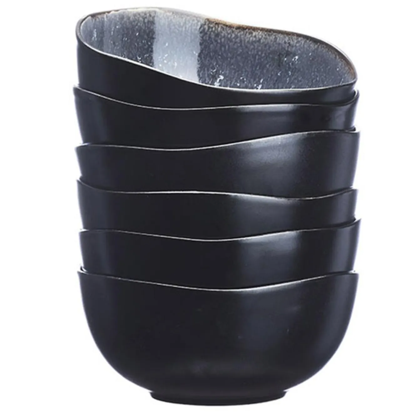 Hot Bjorn 6 Bols en Grès Iris bleu foncé - 30 cl