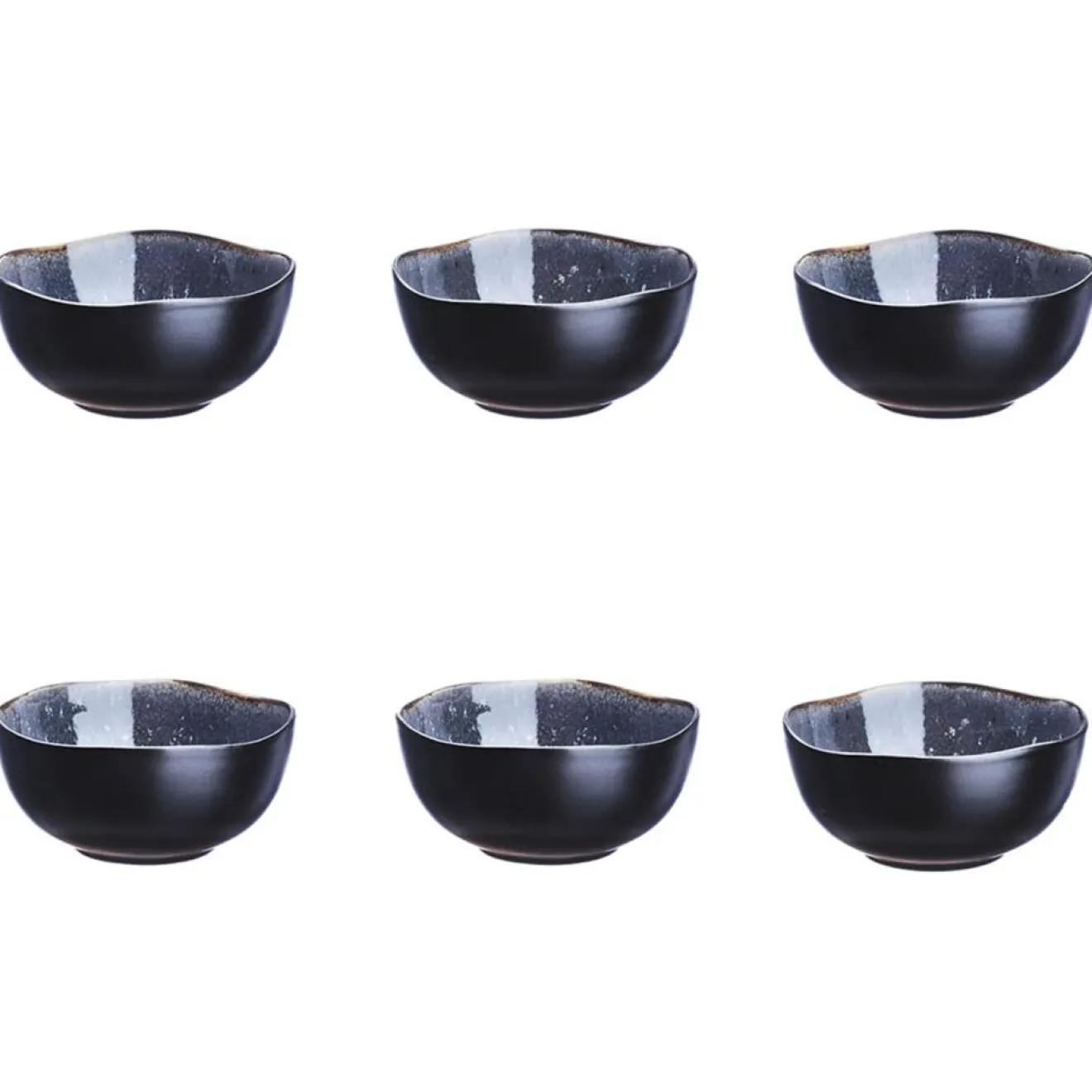 Hot Bjorn 6 Bols en Grès Iris bleu foncé - 30 cl