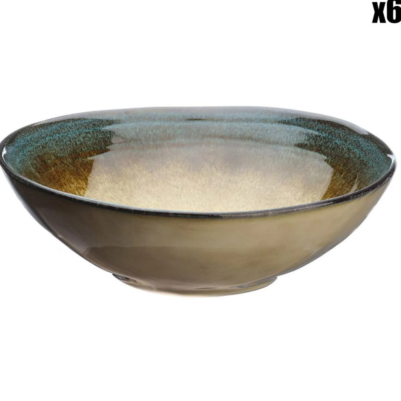 Bjorn 6 Bols en Grès Island kaki/bleu - 100 cl