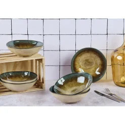 Bjorn 6 Bols en Grès Island kaki/bleu - 100 cl