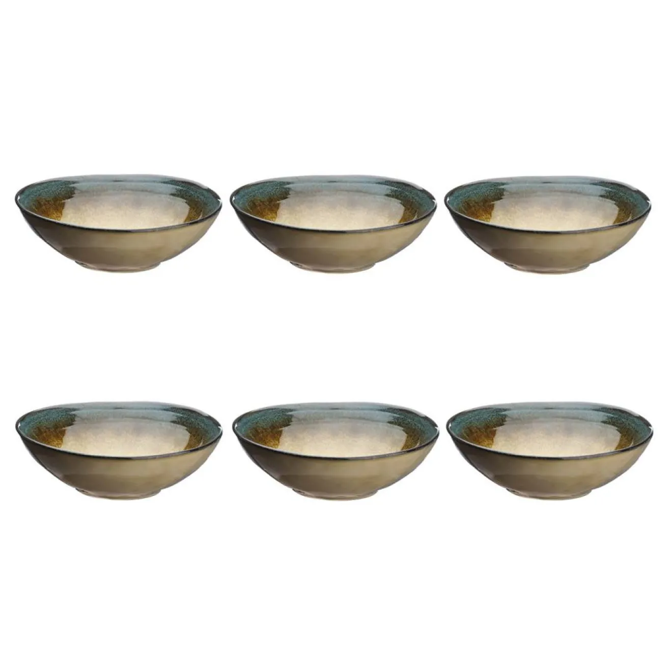 Bjorn 6 Bols en Grès Island kaki/bleu - 100 cl