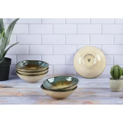 Bjorn 6 Bols en Grès Island kaki/bleu - 30 cl