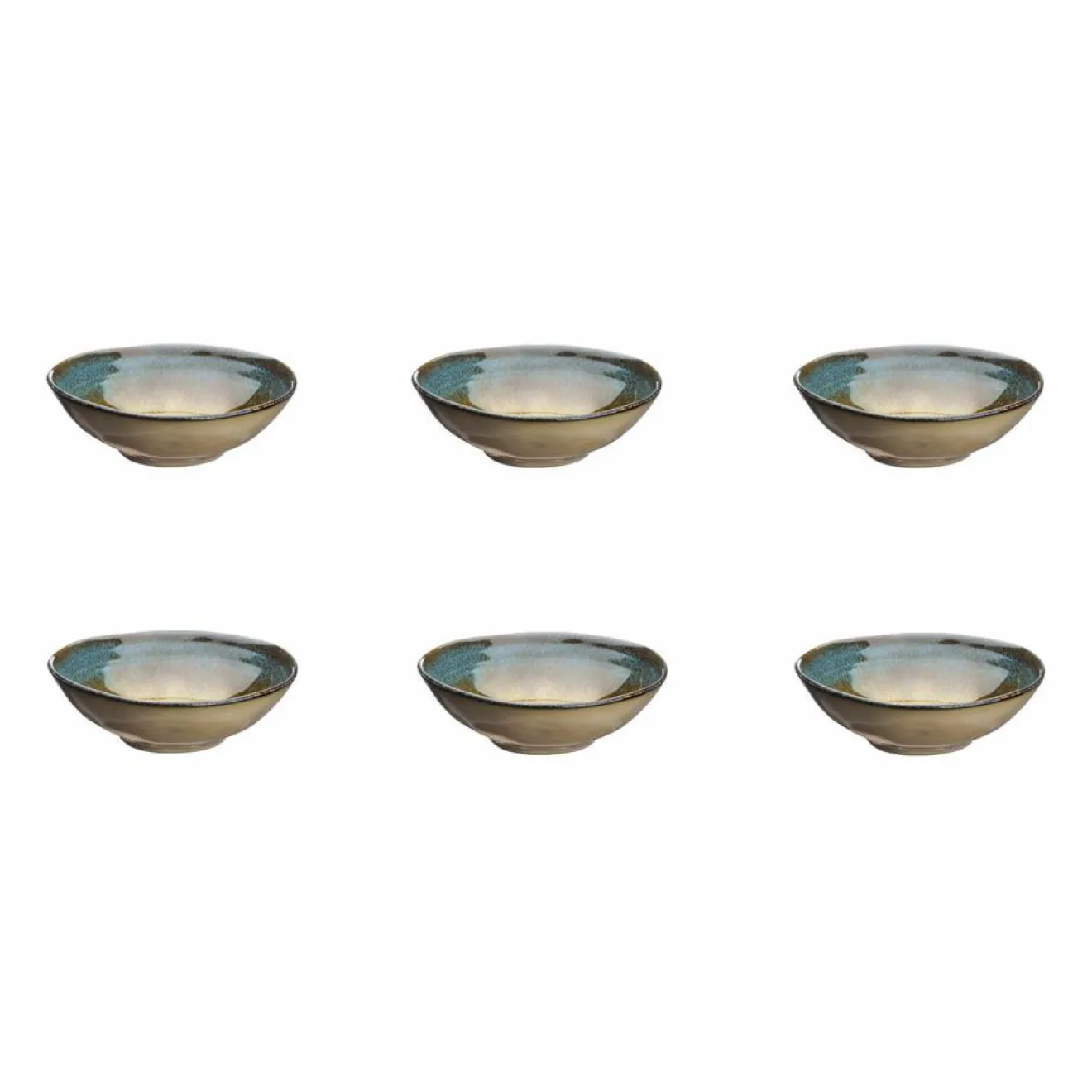 Bjorn 6 Bols en Grès Island kaki/bleu - 30 cl