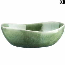Discount Bjorn 6 Bols en Grès Magma verts - D.18.5 cm