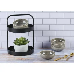 Bjorn 6 Bols en Grès Stellar gris/anthracite - 25 cl