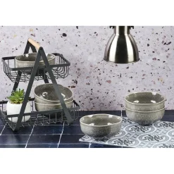 Bjorn 6 Bols en Grès Stellar gris/anthracite - 70 cl