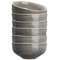 Bjorn 6 Bols en Grès Stellar gris/anthracite - 70 cl