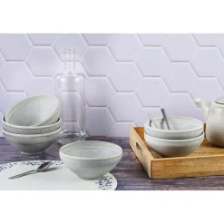 Bjorn 6 Bols en Grès Stone gris clair - 60 cl