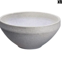 Discount Bjorn 6 Bols en Grès Stone gris clair - 120 cl