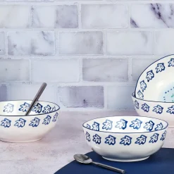 Bjorn 4 Bols en Porcelaine Napoli multicolores - 90 cL