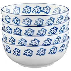 Bjorn 4 Bols en Porcelaine Napoli multicolores - 90 cL